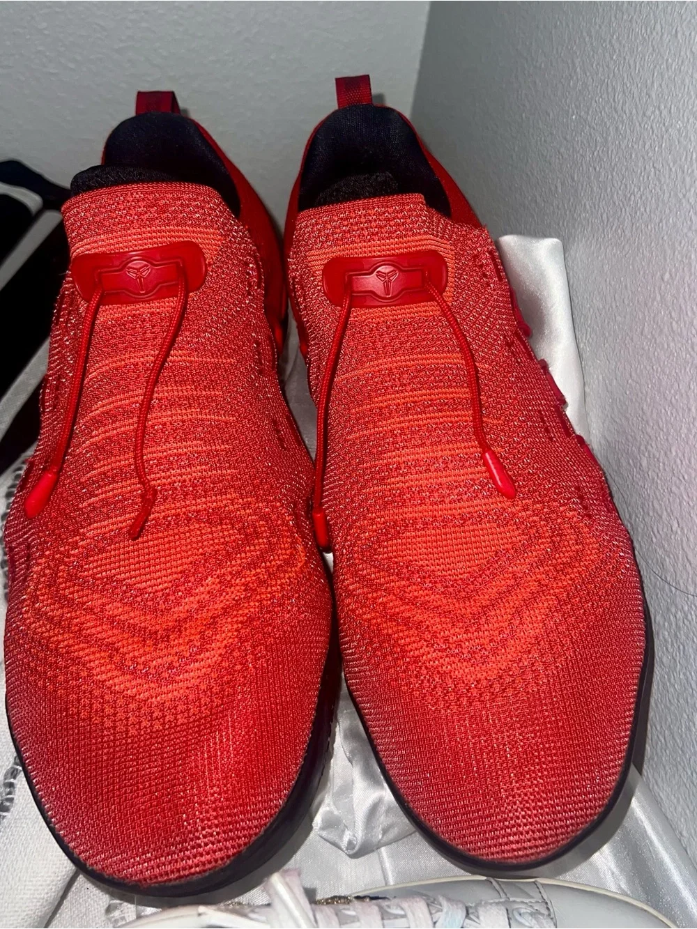 Nike Kobe A.D. NXT Lace Up Low Top Basketball Sneakers Red Black 882049-600